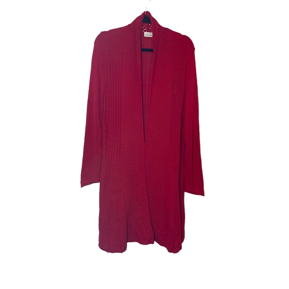 Kim Rogers Red Long Cardigan